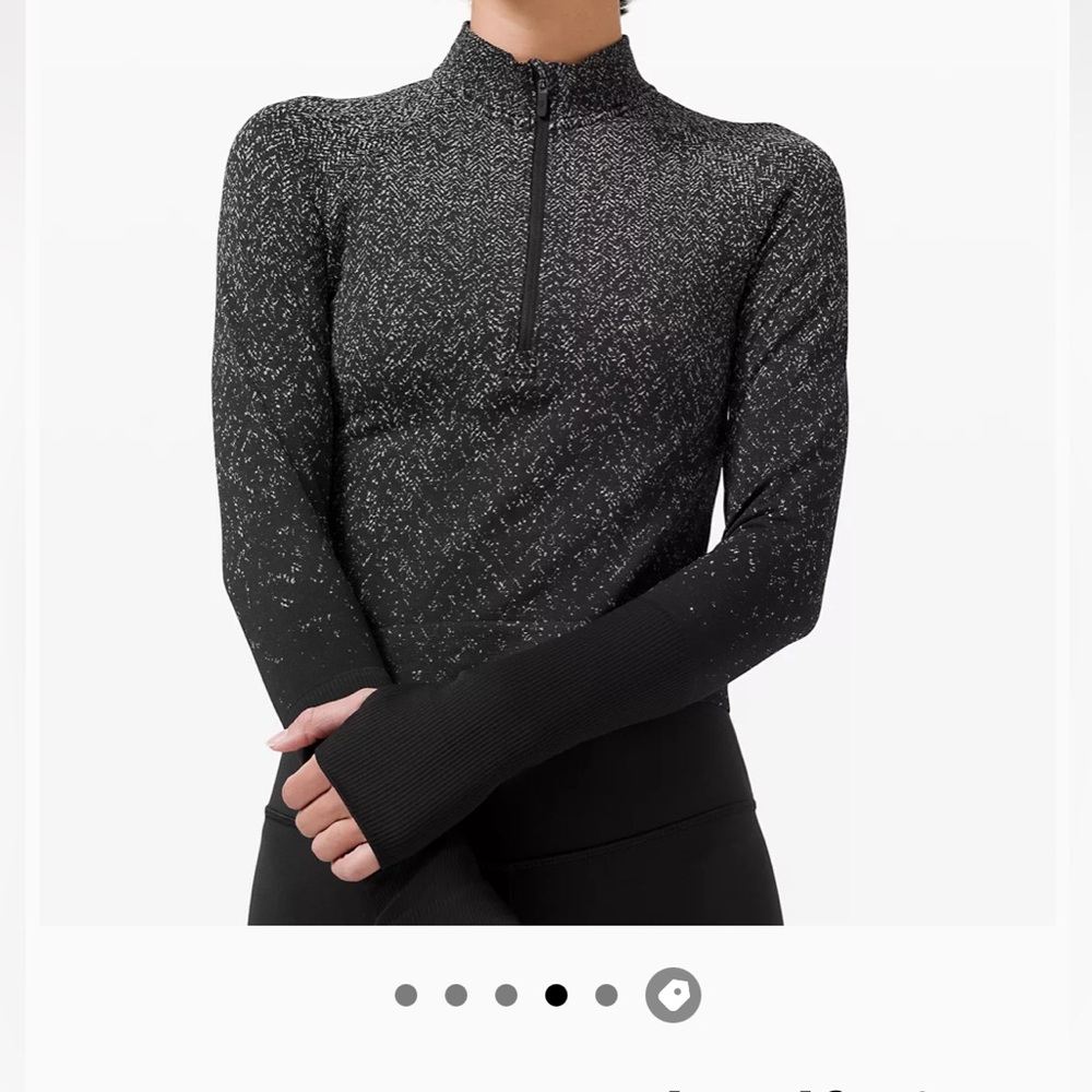 Lululemon like NEW Rest Less half zip cropped top